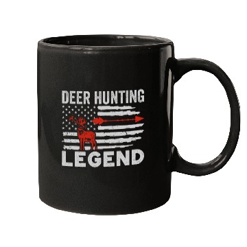 Discover Deer Hunting Legend American Flag Mugs