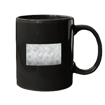 Discover Grey Bokeh Christmas Snowflakes Mugs