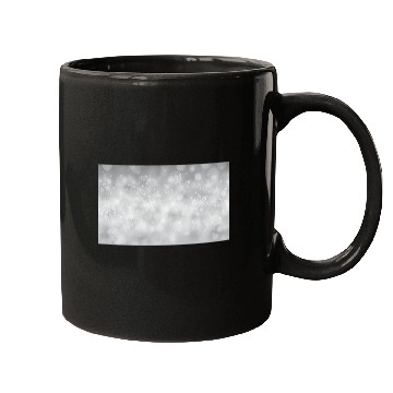 Discover Grey Bokeh Christmas Snowflakes Mugs