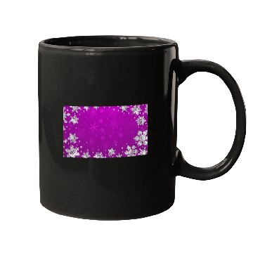 Discover Winter Snowflakes Purple Pattern Mugs
