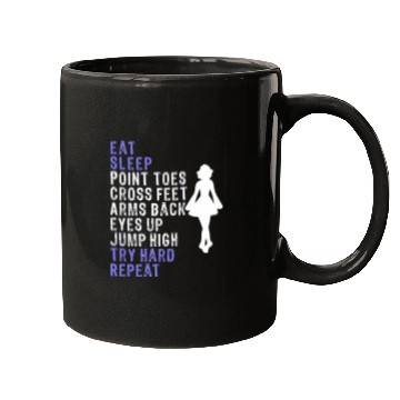 Discover Best Funny Eat Sleep Irish Dance Girls Mugs