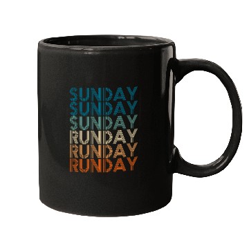 Discover Sunday Runday Vintage Fitness Mugs