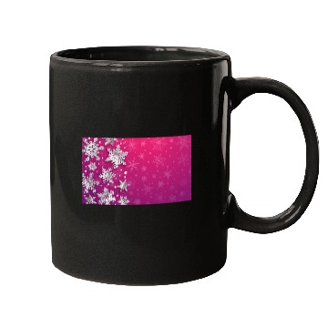 Discover Elegant Christmas Snowflakes Pattern Pink Mugs