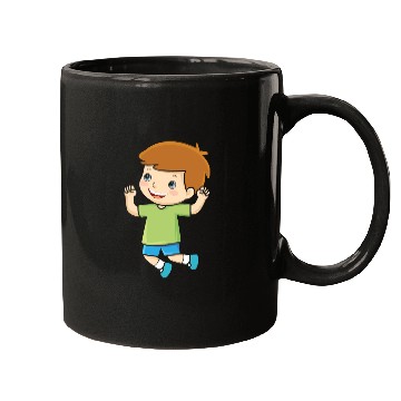 Discover boy jumps school enrollment joy kindergarten boys Mugs
