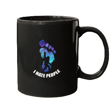 Discover Bigfoot I Hate People Funny Big Foot Sasquatch Mugs