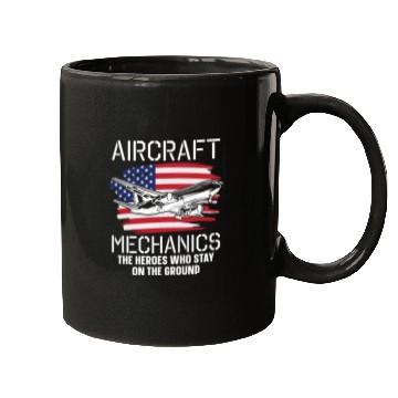 Discover Aircraft Mechanic Us Flag Mugs