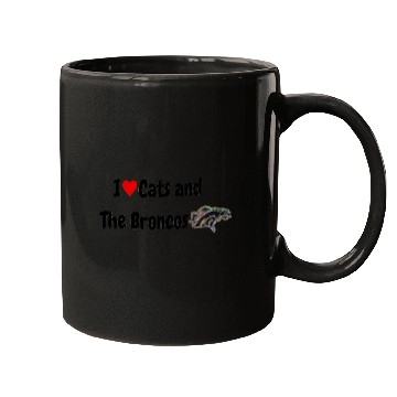 Discover I Love Cats and The Broncos Mugs