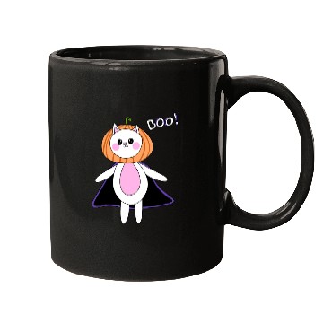 Discover cute cat in halloween melon costume Mugs
