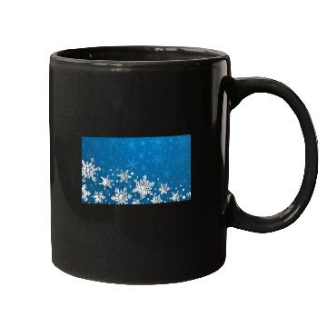 Discover Modern Blue Snowflakes Pattern Mugs