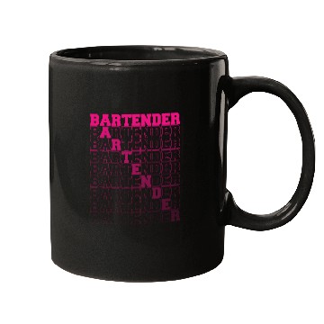 Discover Bartender Typography Graphic Mugs