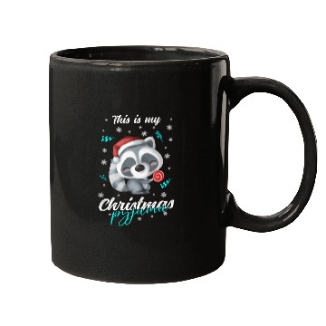 Discover Winter Christmas Pyjama Raccoon Mugs