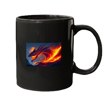 Discover Flaming Dragon Mugs