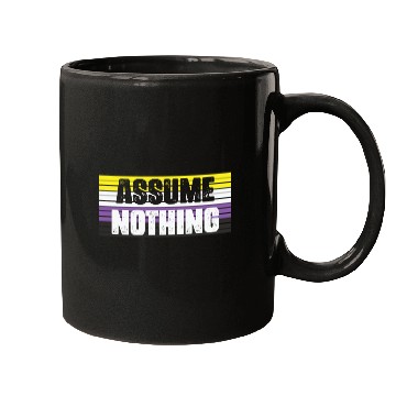 Discover LBGT Flag Gay Pride Human Assume Nothing Mugs