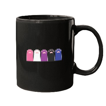 Discover LBGT Flag Gay Pride Human Cat paws Mugs