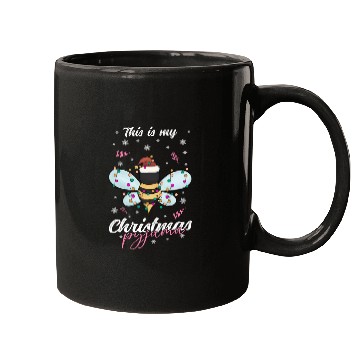 Discover Winter Christmas Pyjama Bee Mugs