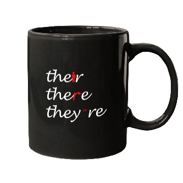 Discover Their There They're English Teacher Grammar Mugs