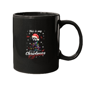 Discover Winter Christmas Pyjama Poodle Mugs