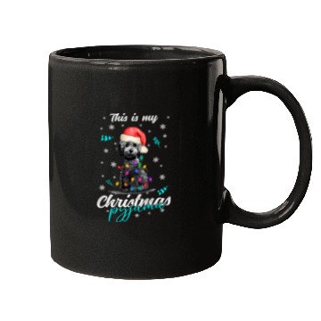 Discover Winter Christmas Pyjama Poodle Mugs