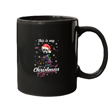 Discover Winter Christmas Pyjama Poodle Mugs
