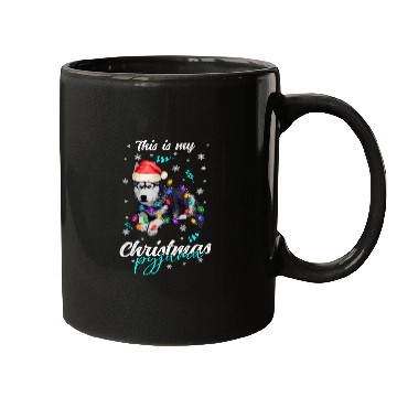Discover Winter Christmas Pyjama Husky Mugs