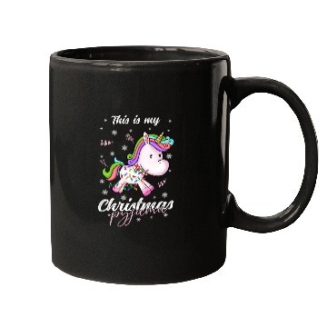 Discover Winter Christmas Pyjama Unicorn Mugs