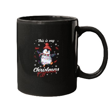 Discover Winter Christmas Pyjama Penguin Mugs