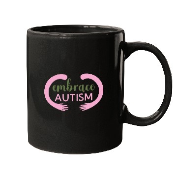Discover Embrace Autism Pink Hug Mugs