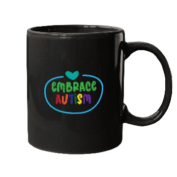 Discover Embrace Autism Colorful Banner Mugs