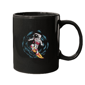 Discover Astronaut Surfing Mugs
