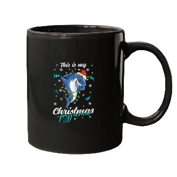 Discover Winter Christmas Pyjama Shark Mugs