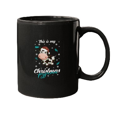 Discover Winter Christmas Pyjama Cow Mugs