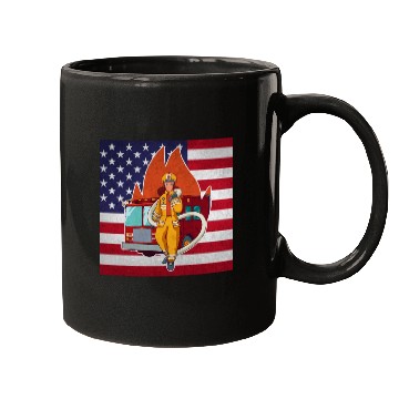 Discover Female Firefighter Thin Red Line Mugs