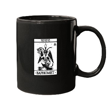 Discover Baphomet Tarot Card Satanic Occult Mugs