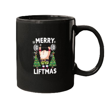 Discover Merry Liftmas Christmas Bodybuilder Gym Workout Mugs