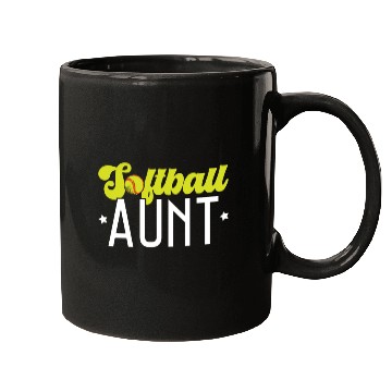 Discover Softball Aunt Softball Player Pitcher Catcher Mugs