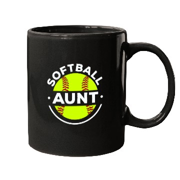 Discover Softball Aunt Softball Player Pitcher Catcher Mugs