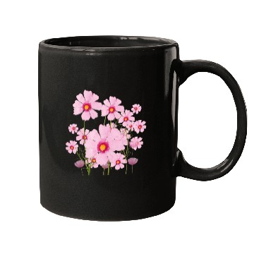 Discover pink bouquet painted with watercolor Mugs