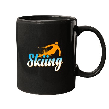 Discover Skiing ski snow winter sports Mugs