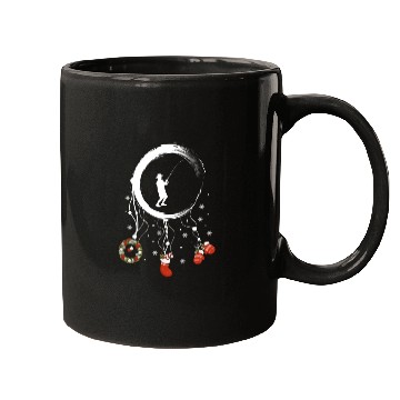Discover Winter dreamcatcher Christmas Fishing Mugs