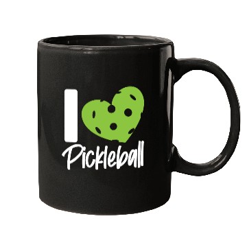 Discover Pickleball Heart I Love Pickleball Mugs
