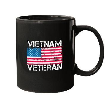 Discover Vietnam Veteran Vintage Us Flag Military Vet Mugs