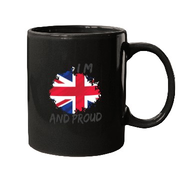 Discover I m British and proud -nation pride flag Mugs
