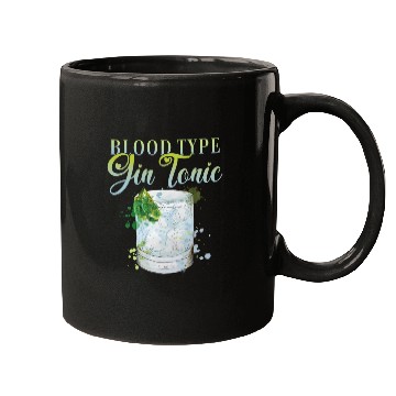 Discover Blood Type Gin Tonic Cocktail for Bartender Mugs
