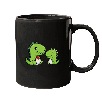 Discover Big sister brother dino siblings boy girl heart Mugs