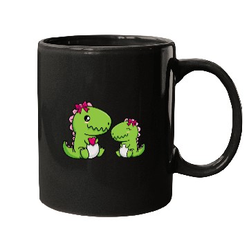 Discover Big sister brother dino siblings boy girl heart Mugs