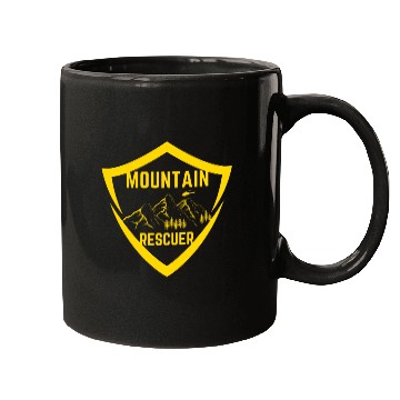 Discover Mountain Rescuer Gold Shield Mountain Lifeguards Mugs