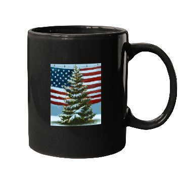 Discover Patriotic Christmas Decorated Christmas Tree With Mugs