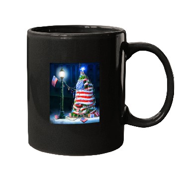 Discover Patriotic Christmas US Flag With Christmas Mugs