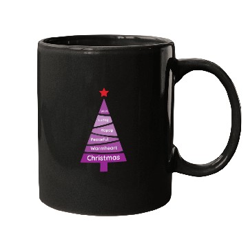 Discover Minimalist Fandango Purple Christmas Pine Mugs