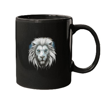Discover Lion, White Lion Mugs